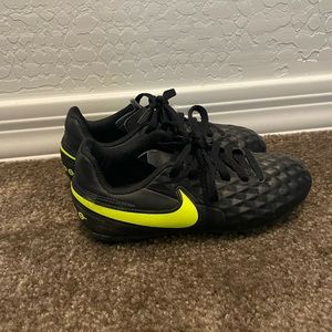 Black Nike soccer cleats